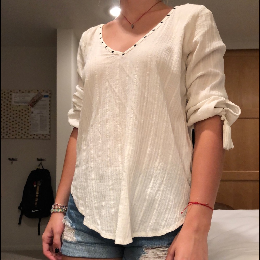 White Hollister blouse